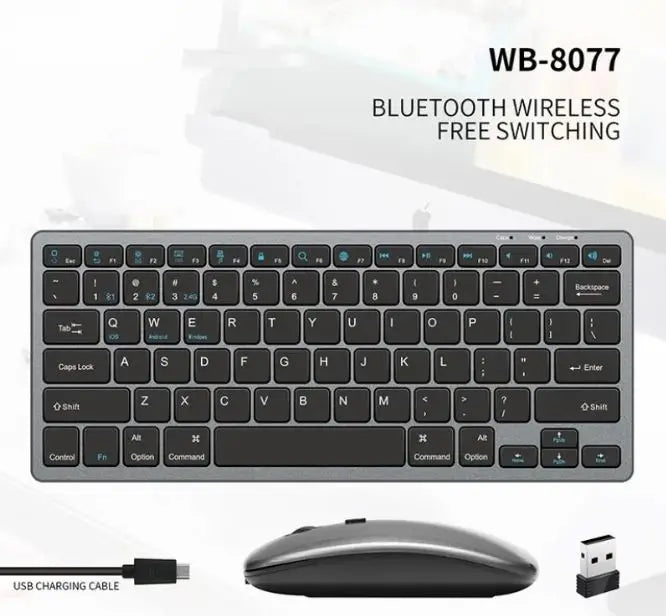 Kit teclado e mouse Bluetooh