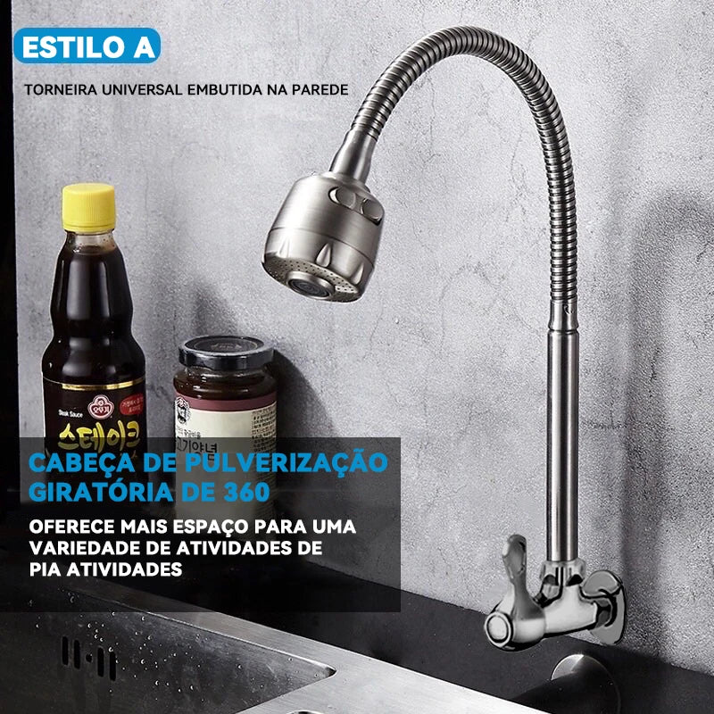 Torneira de cozinha gourmet (Parede)