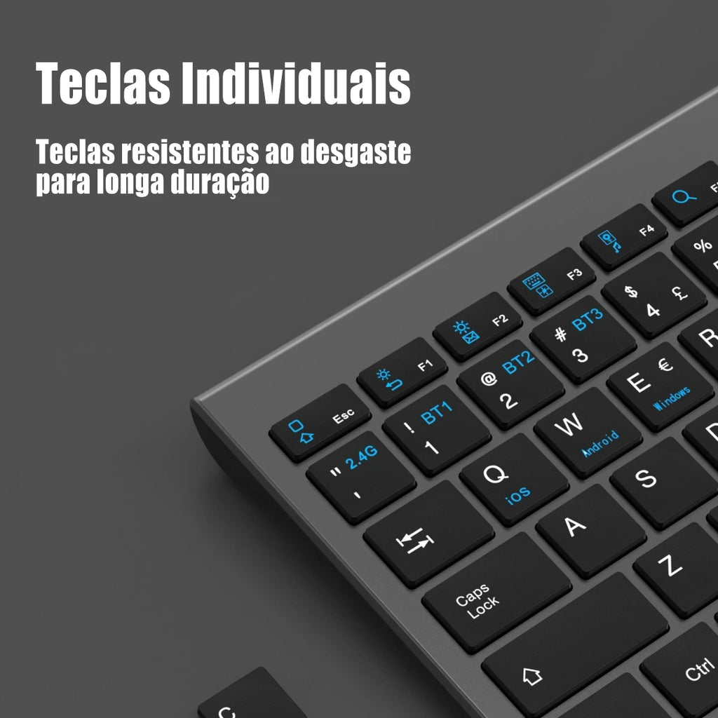 Kit teclado e mouse sem fio