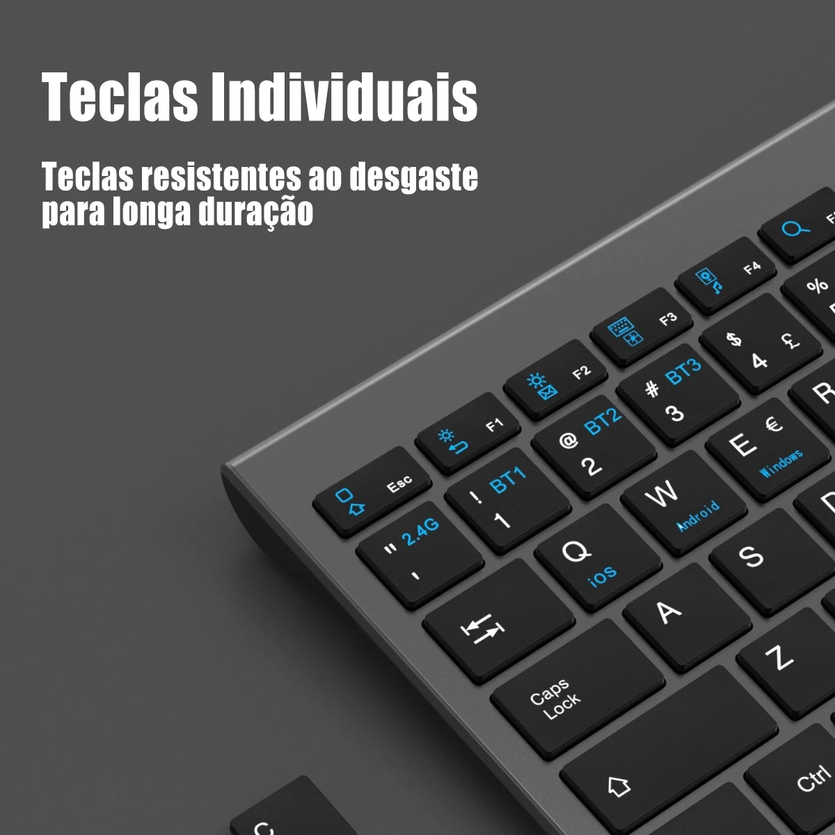 Kit teclado e mouse sem fio