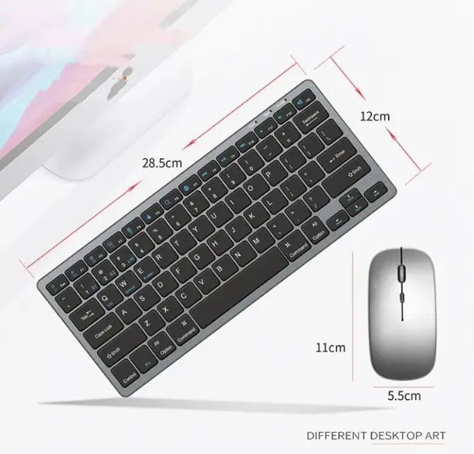 Kit teclado e mouse Bluetooh