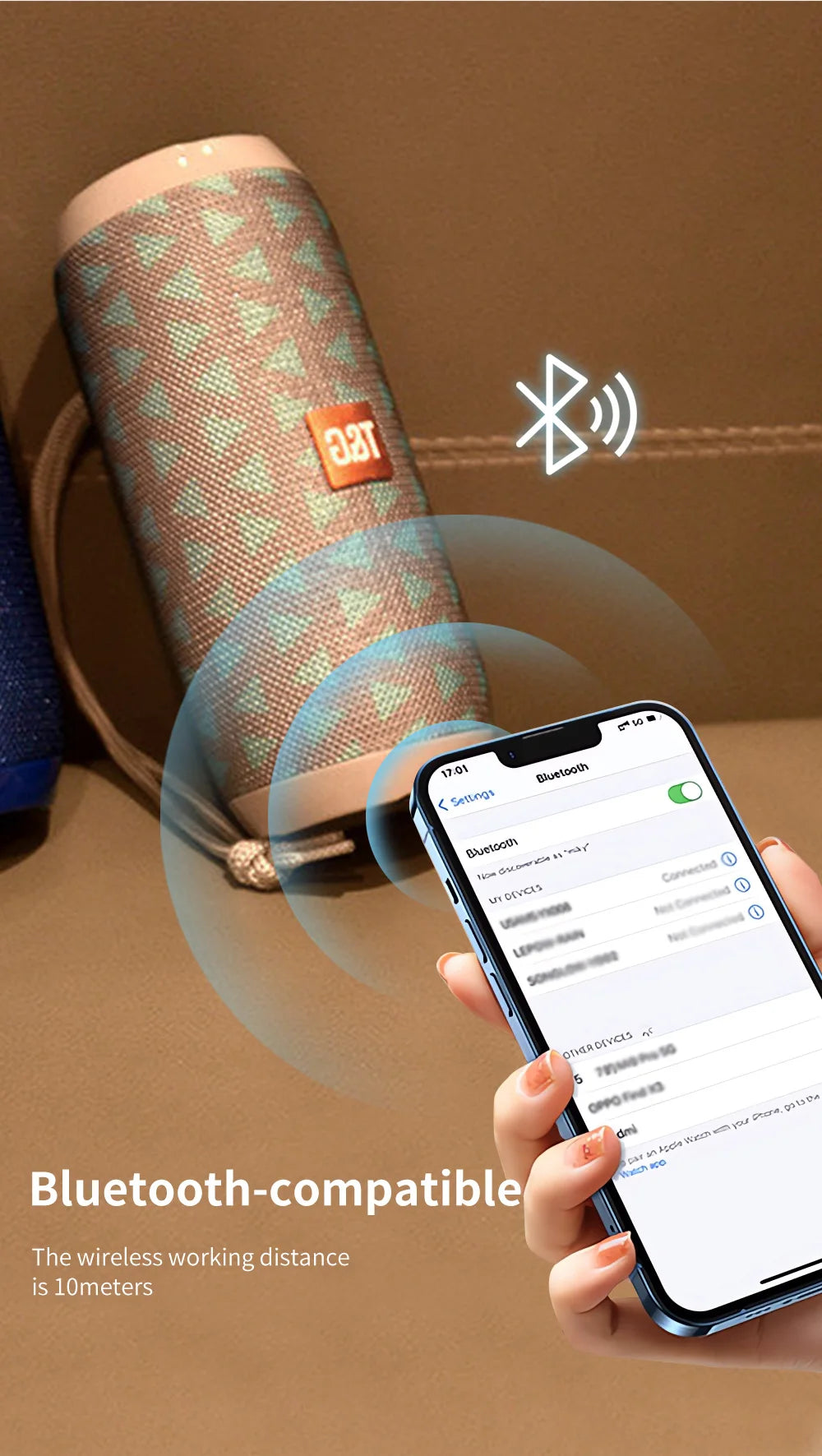 Caixa de Som Bluetooth Portátil T&G TG117 TWS