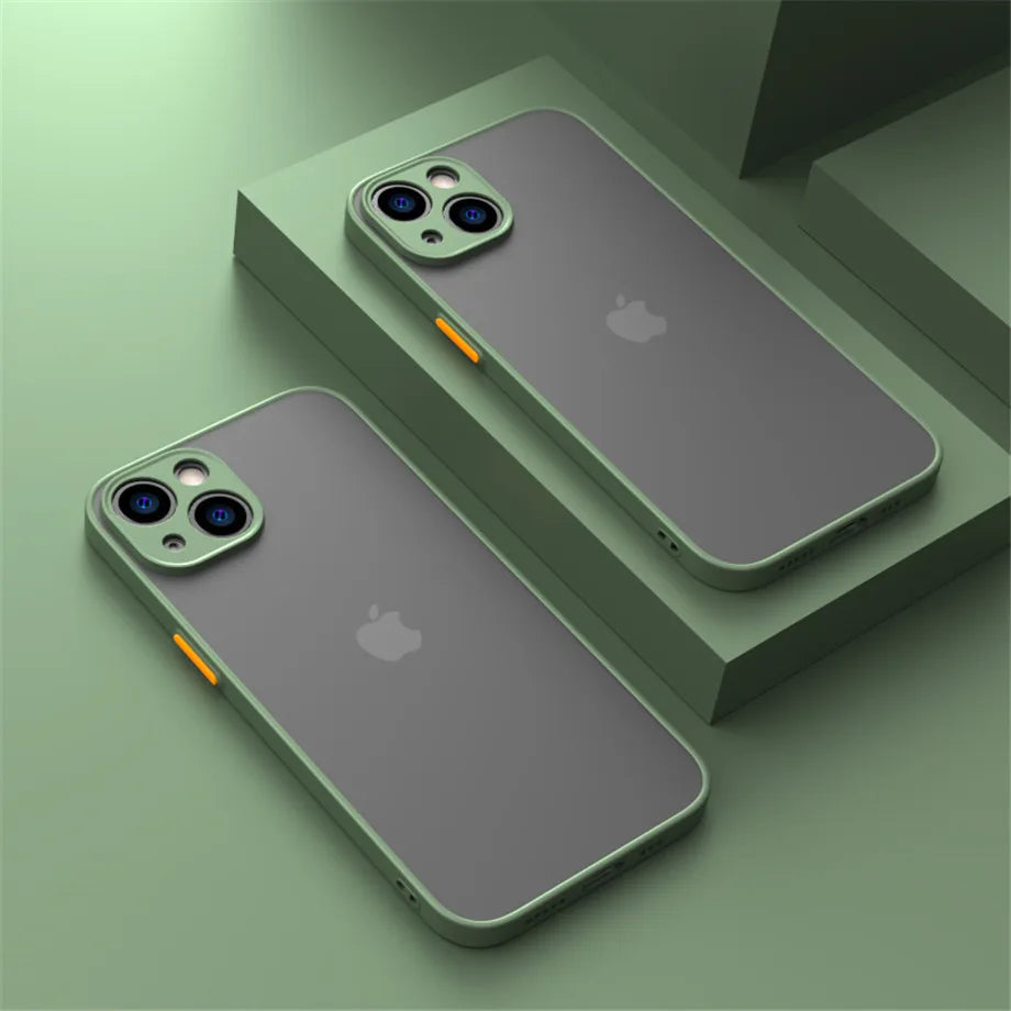 Capa fosca à prova de choque para Iphone 11, 12, 13, 14, 15, 16