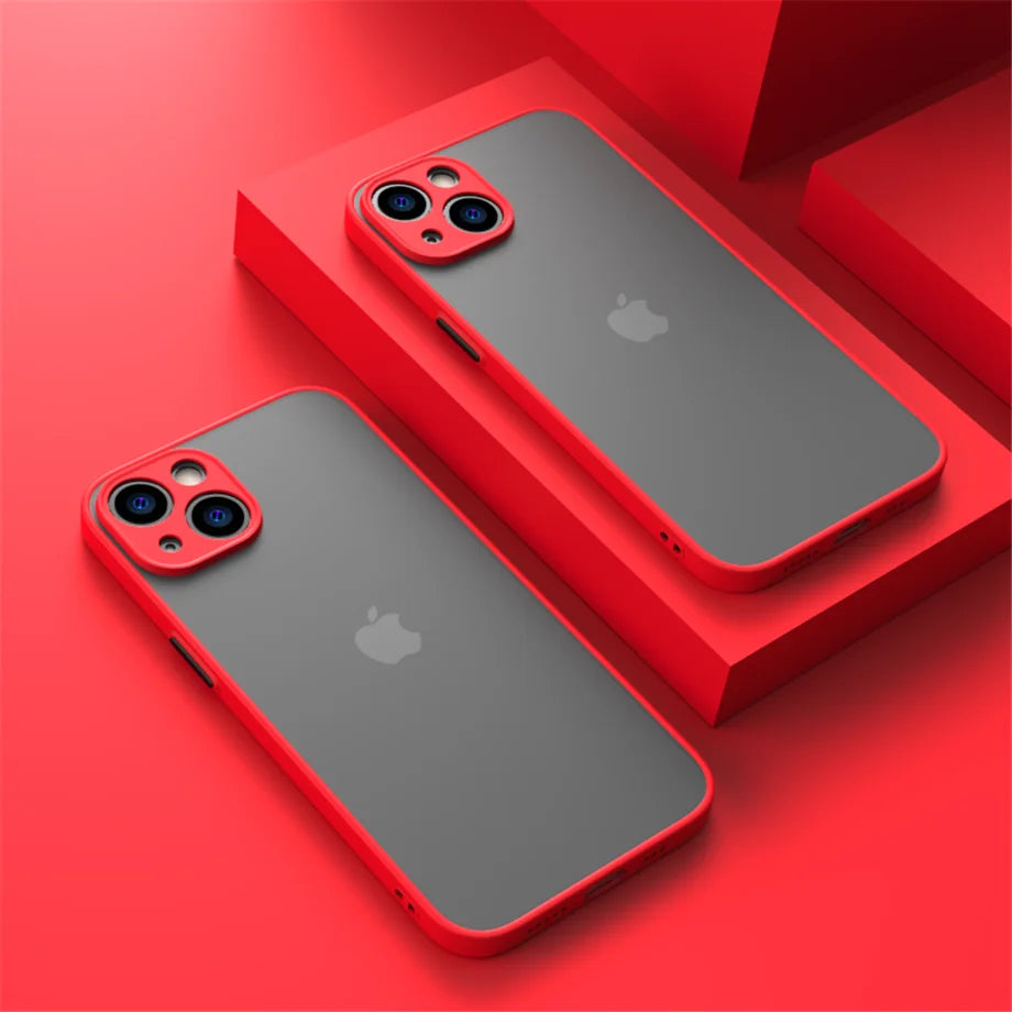 Capa fosca à prova de choque para Iphone 11, 12, 13, 14, 15, 16