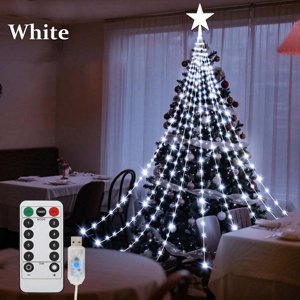 Luzes de Natal LED para decoração de árvores de Natal externas