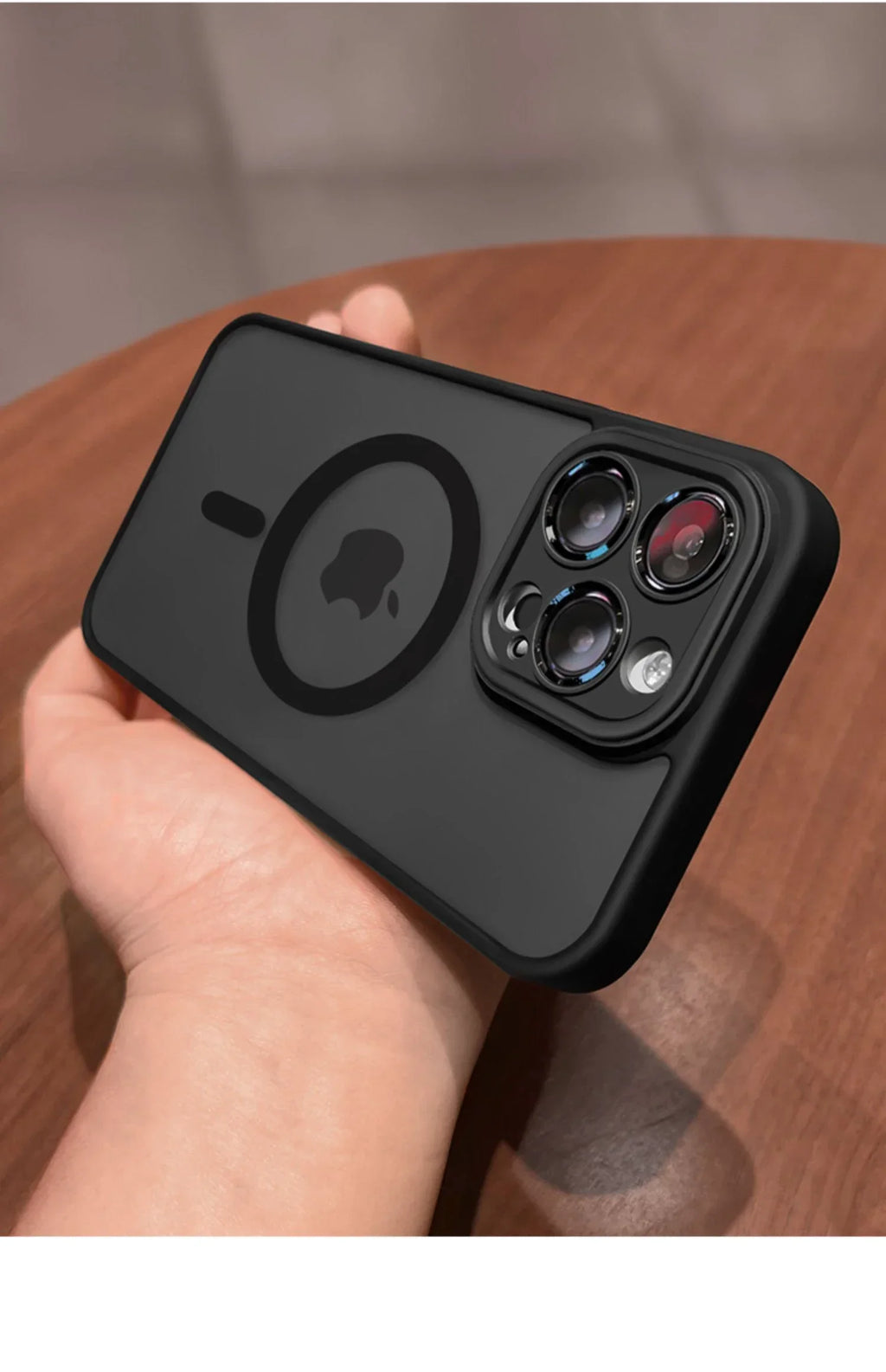 Capa magnética de luxo fosca translúcida à prova de choque para iPhone 16 15 14 13 12 17 Pro Max