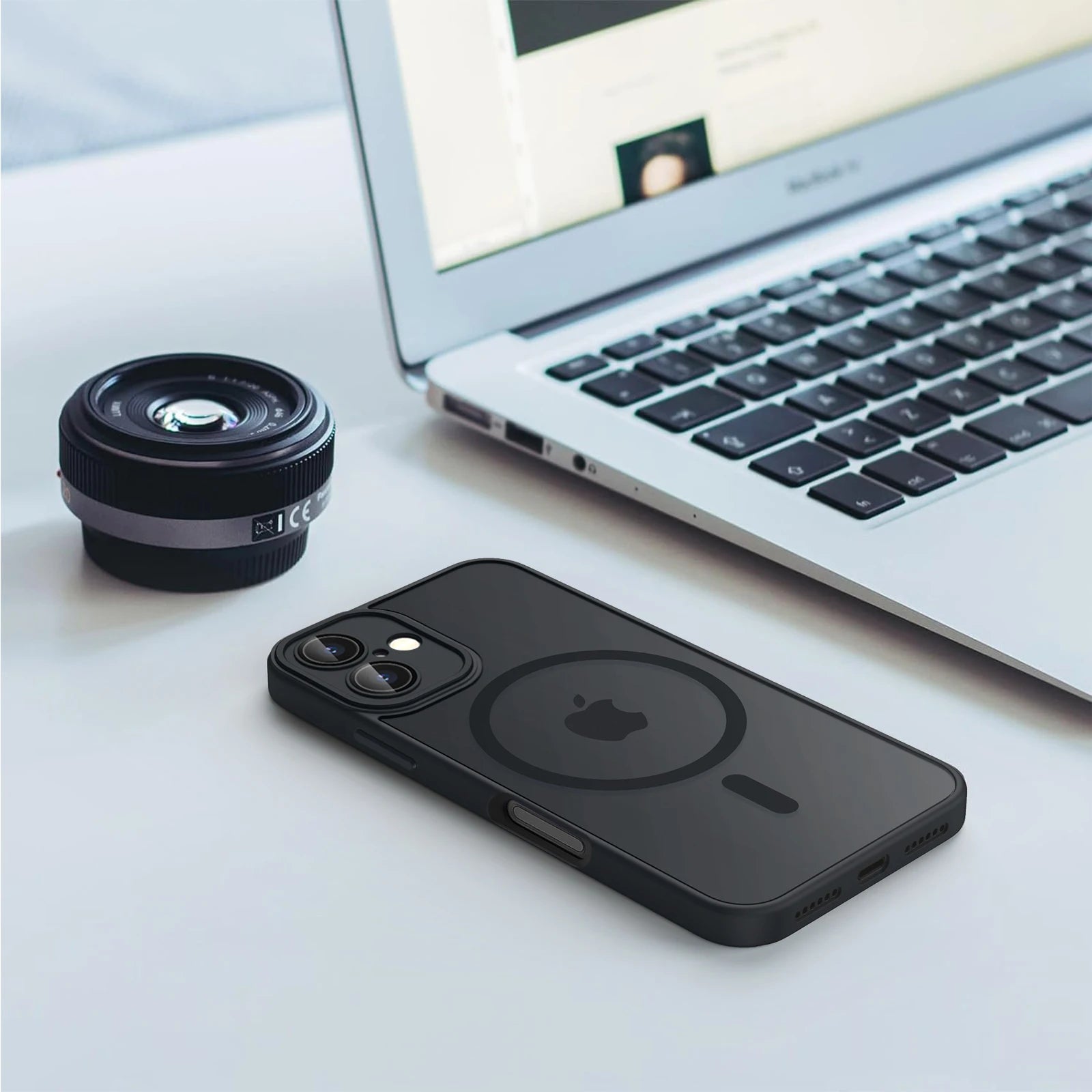 Capa de luxo magnética, fosca e translúcida