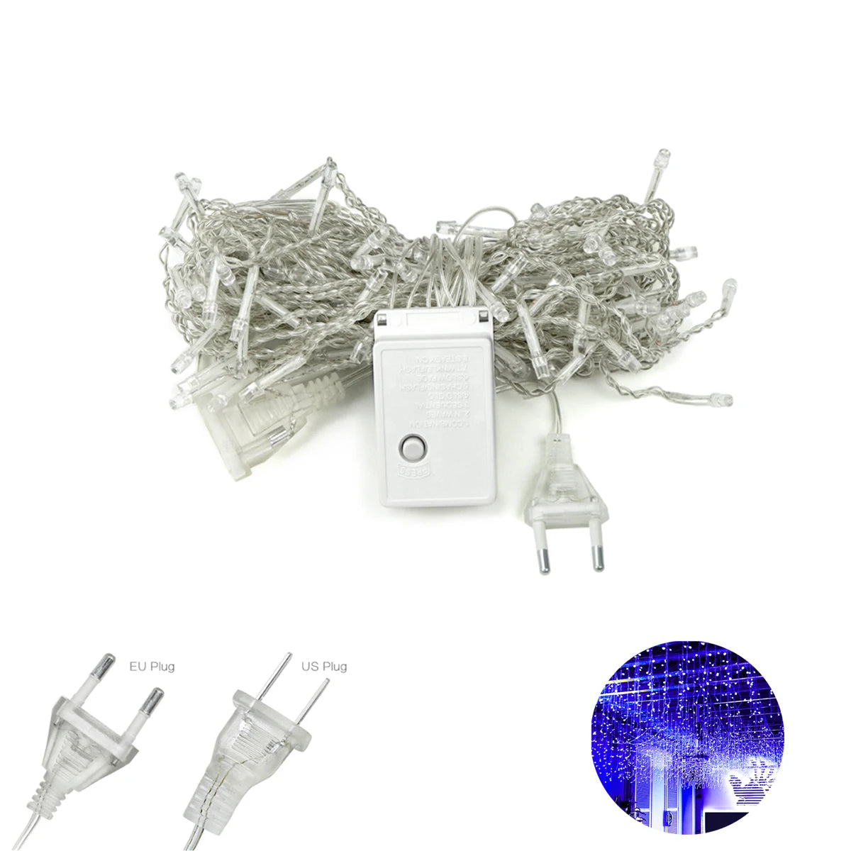 Luzes de natal efeito cascata