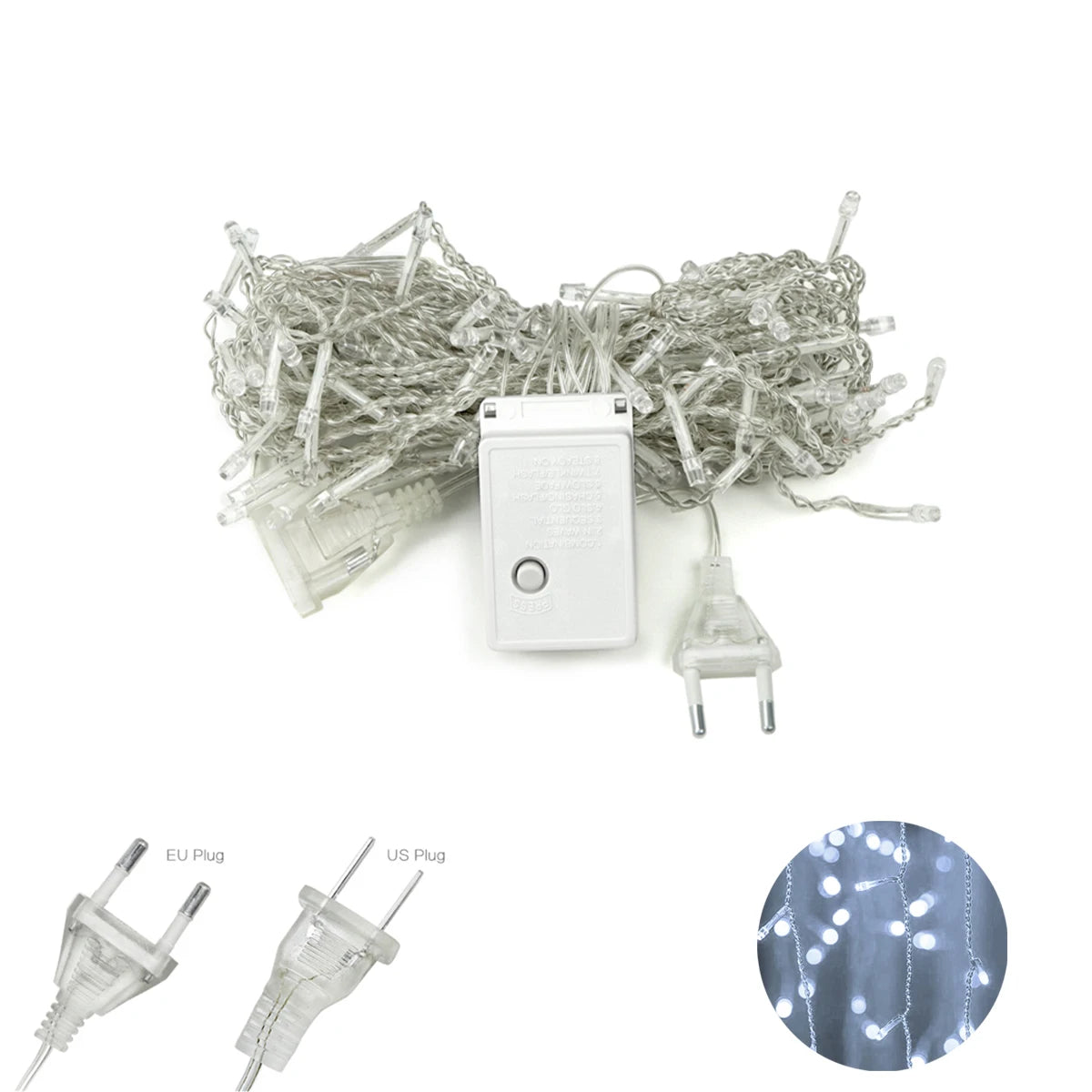 Luzes de natal efeito cascata