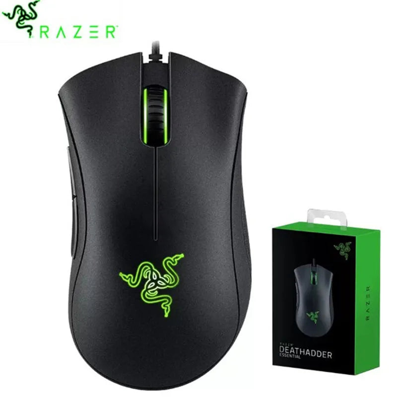 Mouse Gamer Razer Deathadder Essential, Com Fio, 6400 DPI, 5 Botões, Preto