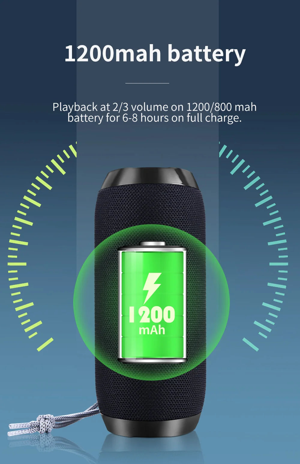 Caixa de Som Bluetooth Portátil T&G TG117 TWS