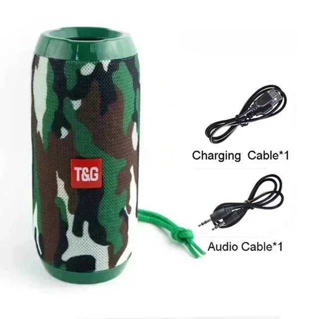 Caixa de Som Portátil Sem Fio com Subwoofer