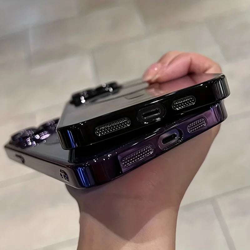 Capa transparente de luxo com revestimento magnético para carregamento sem fio