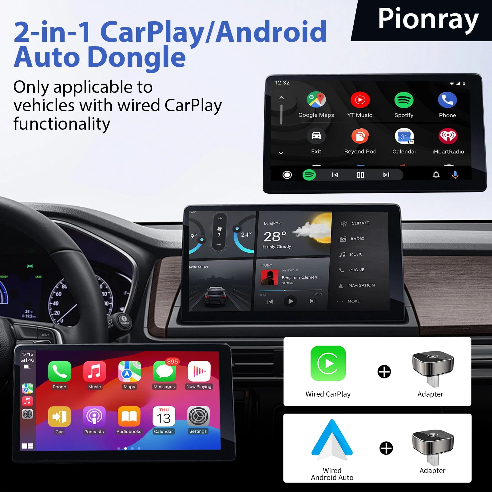 Adaptador carplay sem fio