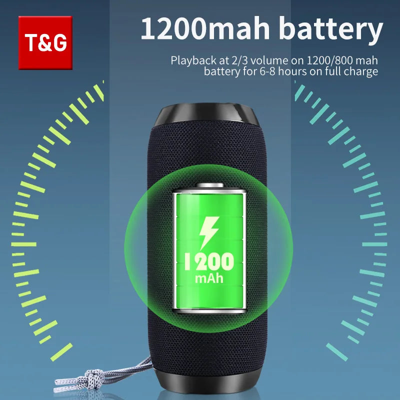 Caixa de Som Bluetooth Portátil T&G TG117 TWS