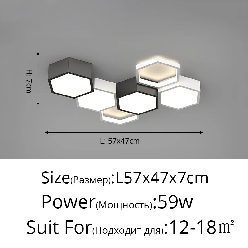 Luminárias de teto triangulares