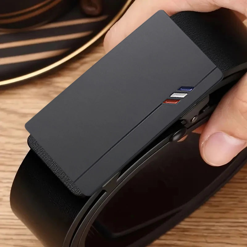 Cinto masculino elegante em couro PU