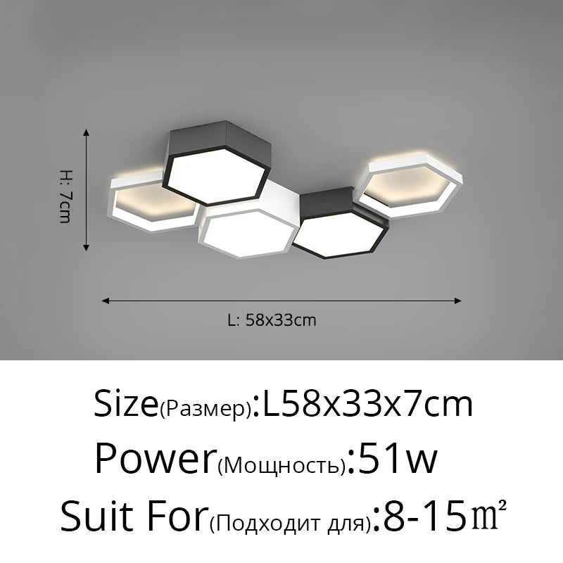 Luminárias de teto triangulares