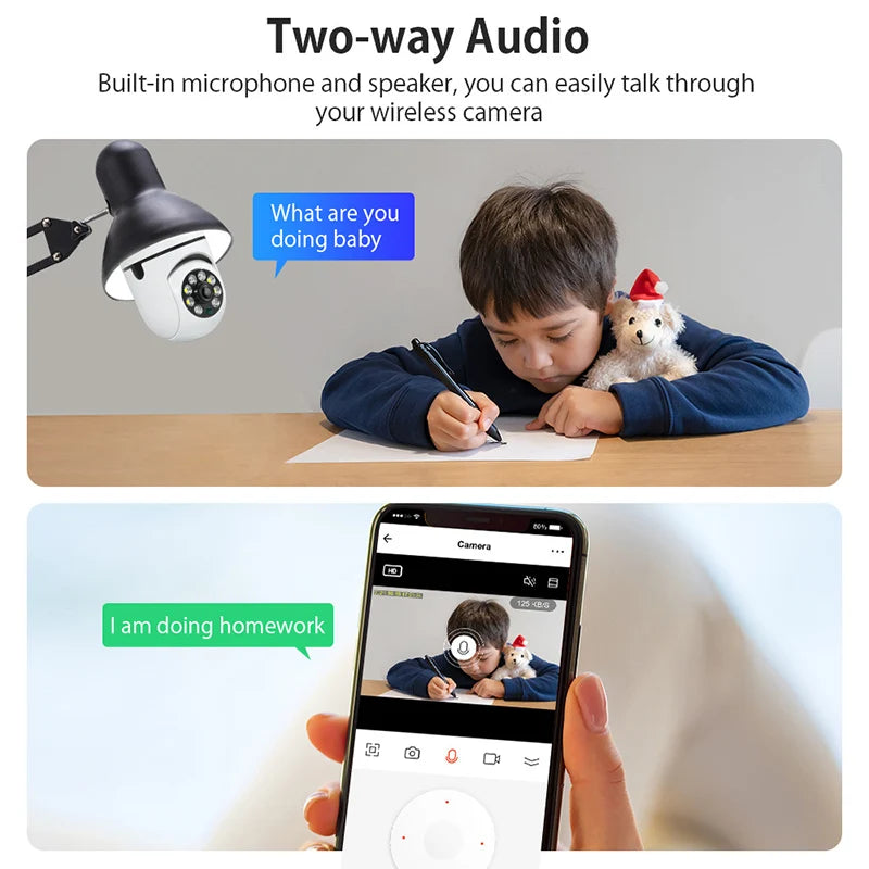 Câmera IP sem fio WiFi, webcam 1080P
