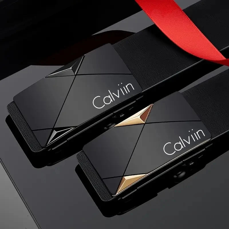 Cinto masculino elegante em couro PU